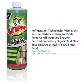 Viper Nickel ice machine cleaner